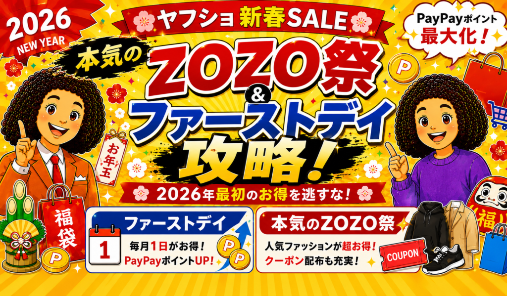 【2026元旦】ヤフーショッピング!?「ファーストデイ×本気のZOZO祭」完全攻略ガイド