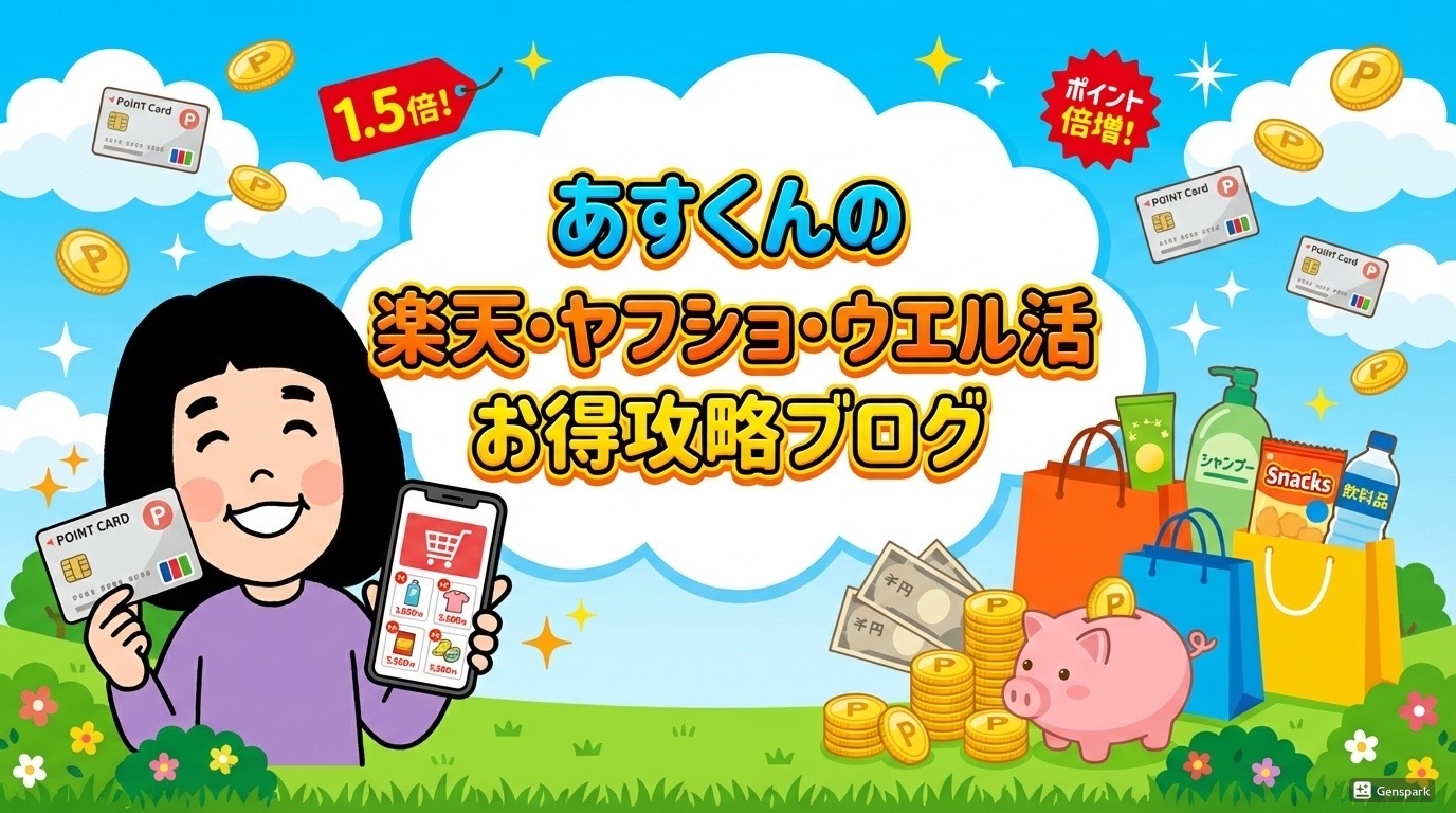 あすくんの 楽天・ヤフショ・ウエル活 お得攻略ブログ