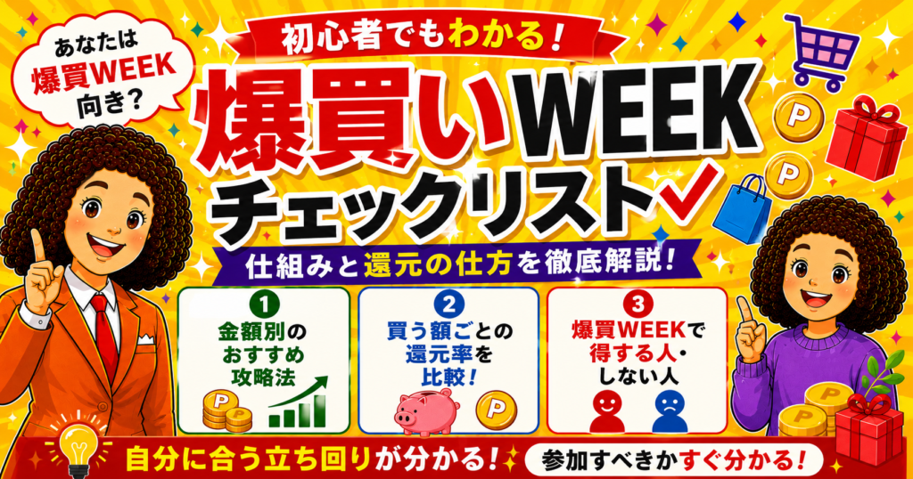 Yahoo!ショッピング【爆買WEEK】完全攻略｜還元条件・上限・失敗しない買い方