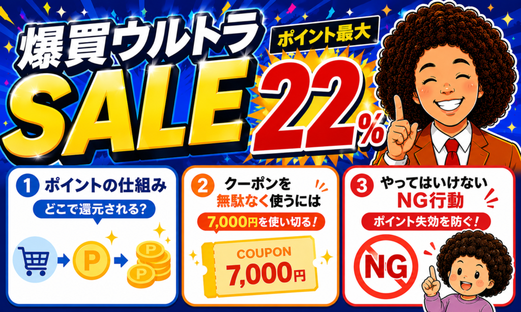 爆買ウルトラSALE攻略｜クーポンとポイント還元を最大化する完全ガイド