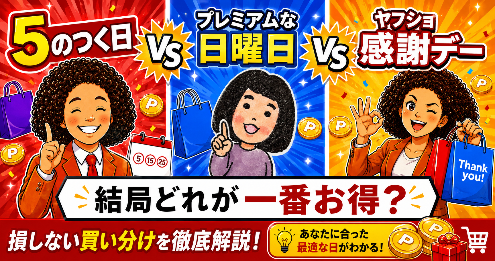 5のつく日・プレミアムな日曜日・ヤフショ感謝デー｜いつ購入するのが得？購入金額別に徹底比較【2026年版】