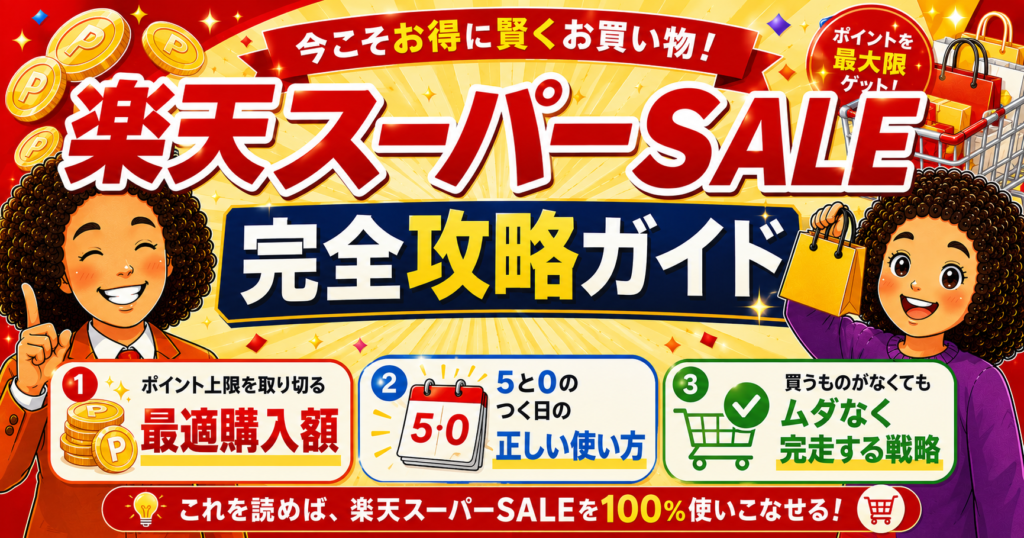 楽天スーパーSALE攻略｜損しない購入額と10,000pt取り切る立ち回り