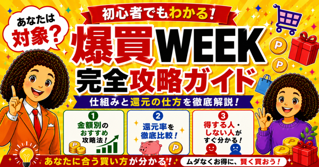 Yahoo!ショッピング【爆買WEEK】完全攻略｜還元条件・上限・失敗しない買い方