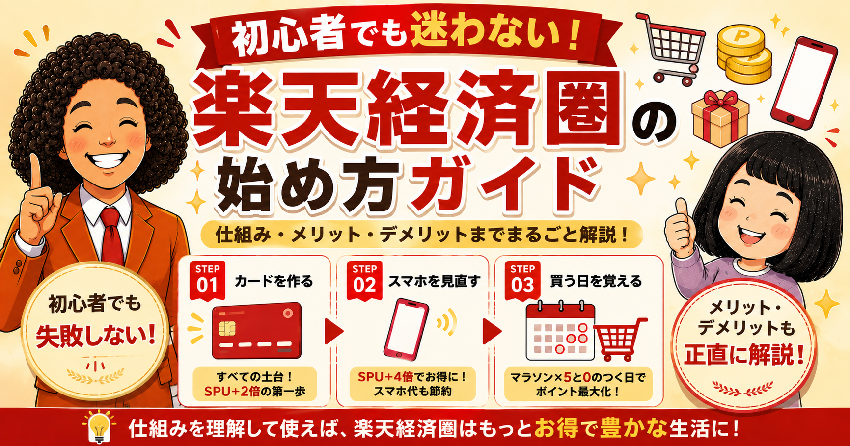 楽天経済圏の始め方｜SPUは全部やらなくていい【3ステップ】