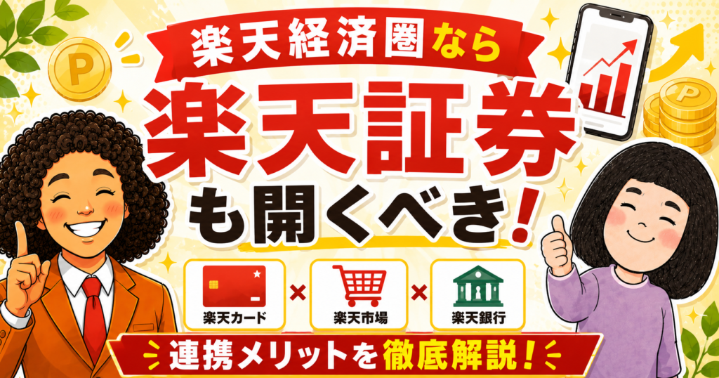 楽天経済圏なら楽天証券も開くべき｜楽天カード・楽天市場・楽天銀行と連携するメリットは